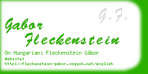 gabor fleckenstein business card
