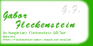 gabor fleckenstein business card